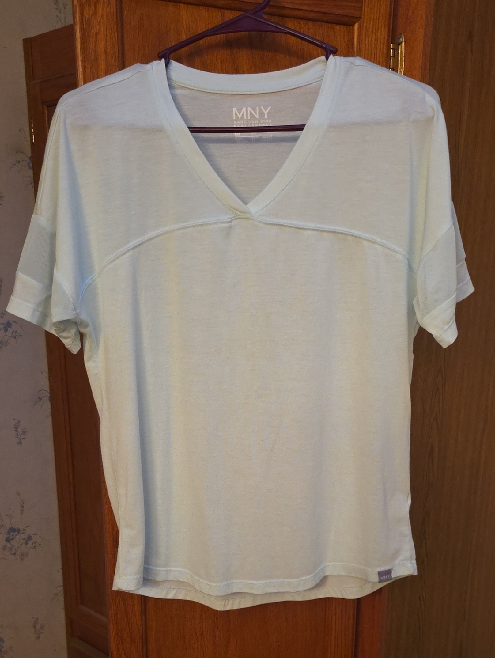 Marc New York Light Mint Green V-Neck Short Sleeve Tee